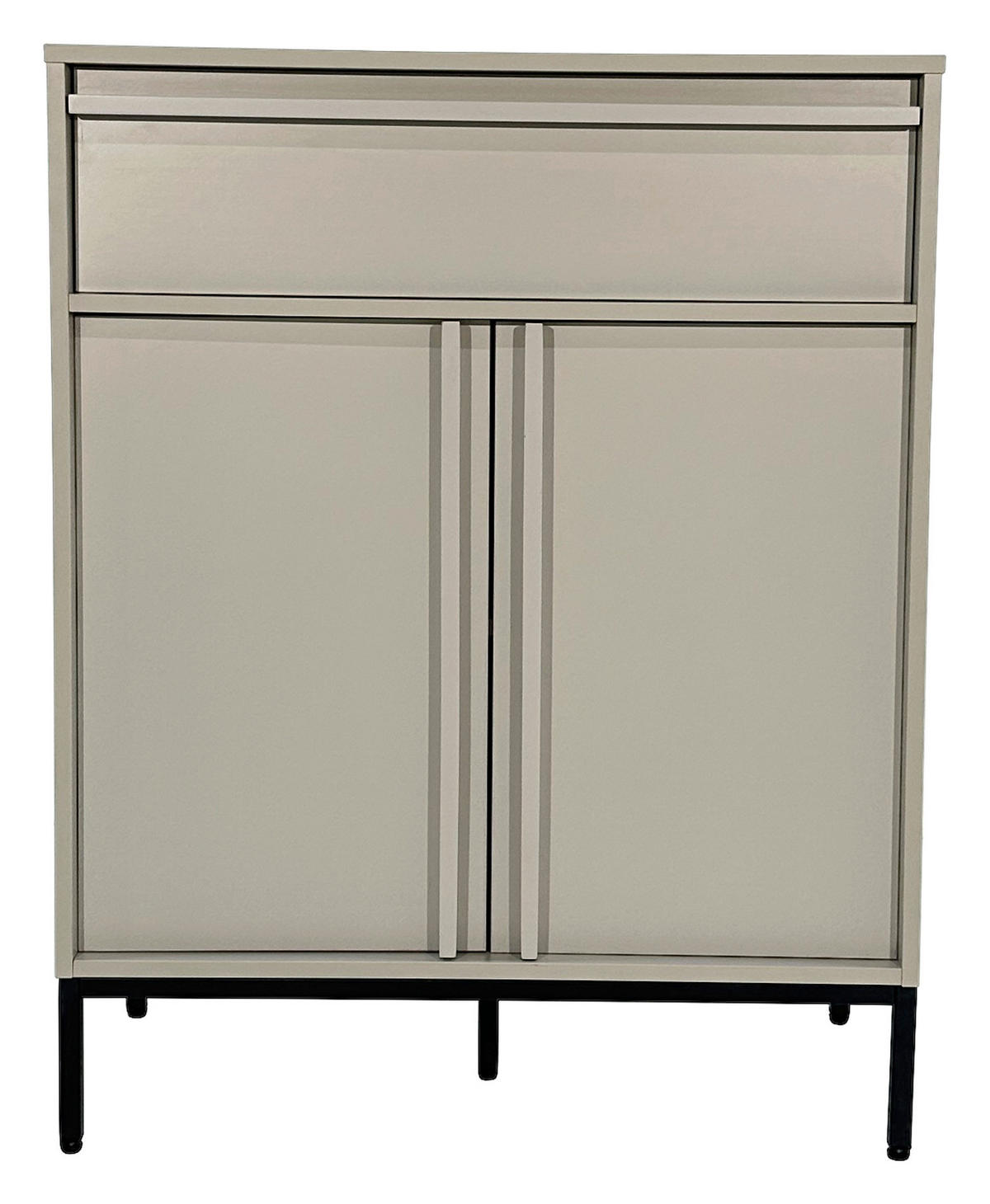 KOMMODE WABI  in 80/101/40 cm  - Hellgrau/Schwarz, Design, Holz/Holzwerkstoff (80/101/40cm) - Xora