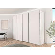SCHWEBETÜRENSCHRANK 316/223/68 cm 4-türig Weiß  - Chromfarben/Weiß, Design, Holzwerkstoff/Metall (316/223/68cm) - Novel