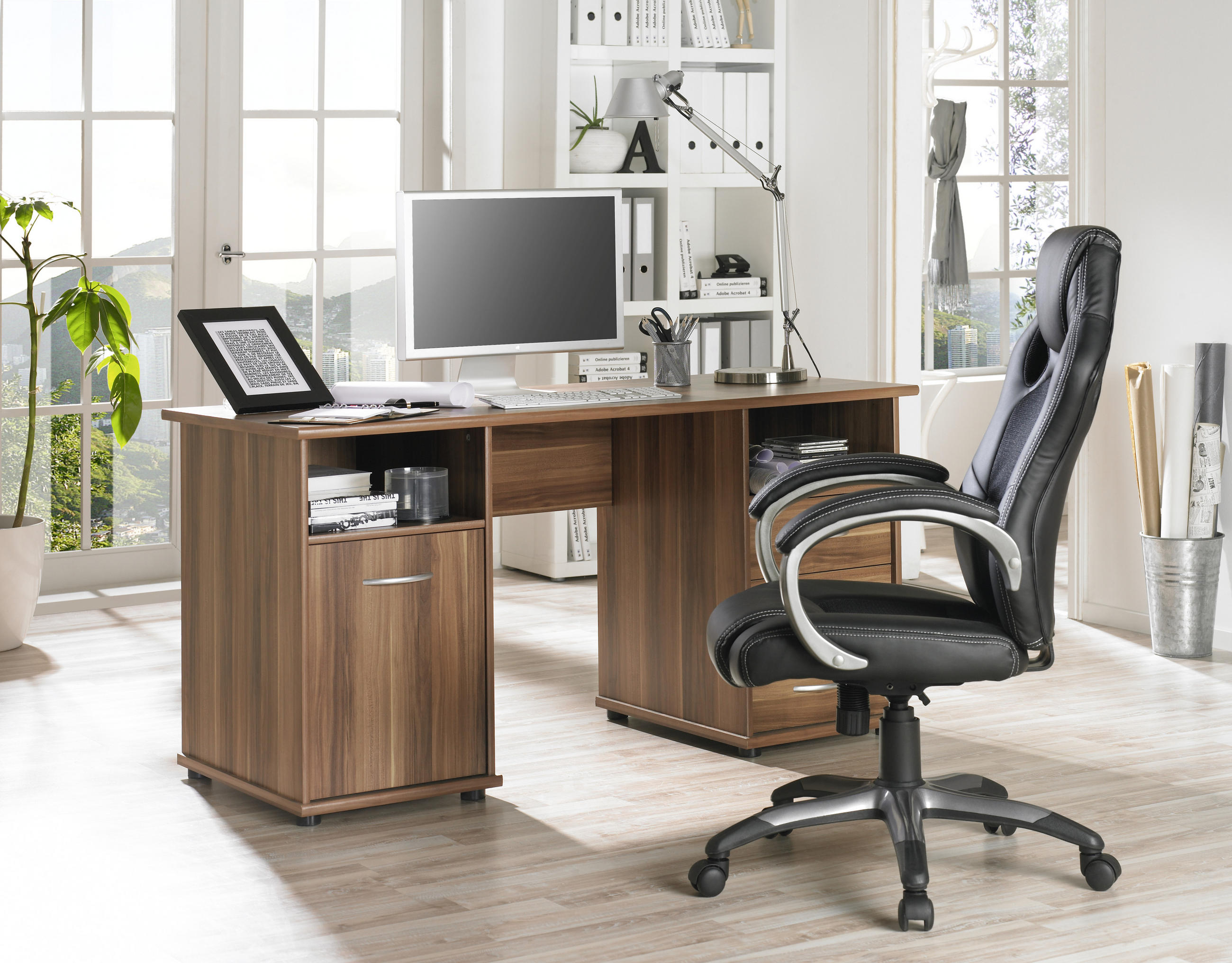 GAMING STOLICA  antracit, crna  metal, tekstil  - bijela/crna, Design, metal/tekstil (61,5/112-120/68,5cm) - Xora