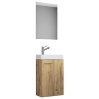 GÄSTEBAD - Honigeiche/Weiß, MODERN, Keramik/Holzwerkstoff (41cm) - MID.YOU