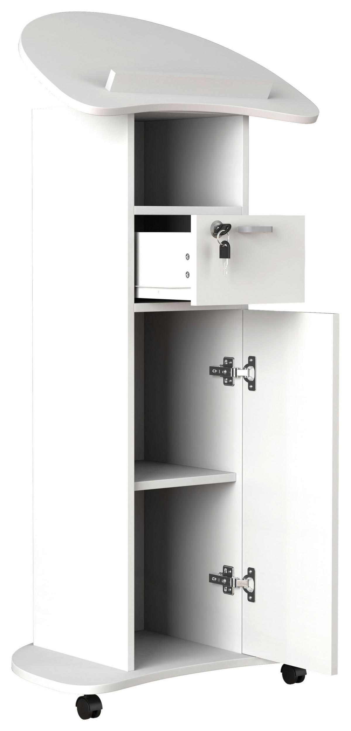 STEHPULT 56/110/37 cm  in Weiss  - Weiss, Modern, Holzwerkstoff (56/110/37cm) - MID.YOU