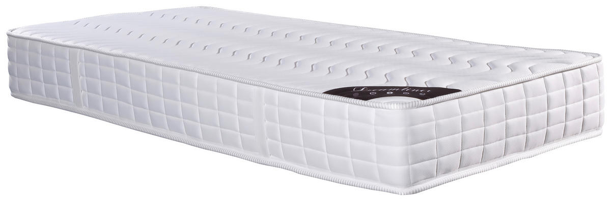 TASCHENFEDERKERNMATRATZE 140/200 cm H3 = fest  - Weiss, Basics, Textil (140/200cm) - MID.YOU