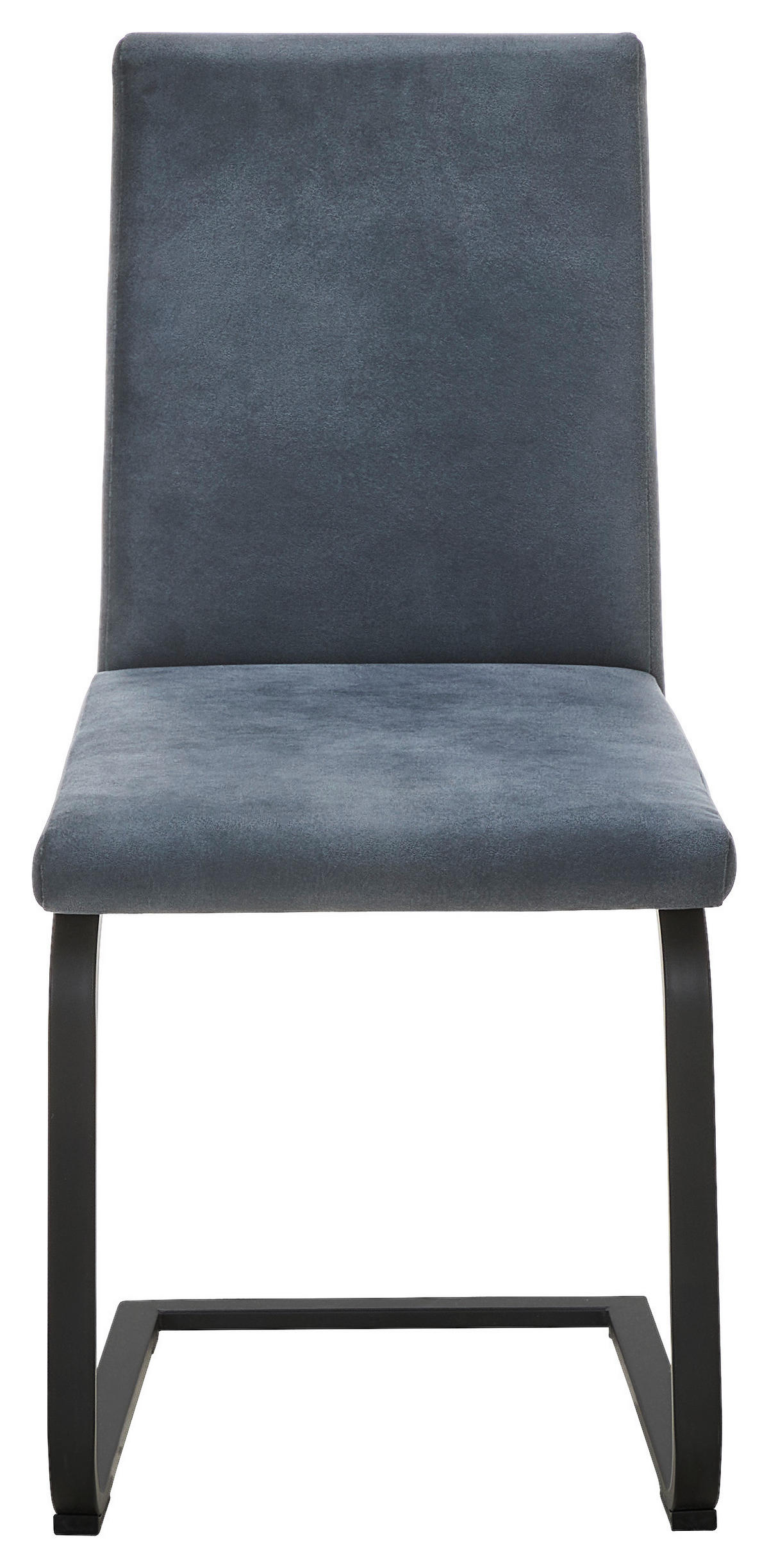 SCHWINGSTUHL  in Stahl Mikrofaser  - Anthrazit/Schwarz, KONVENTIONELL, Textil/Metall (43/91/55cm) - Cantus