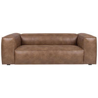 2,5-SITZER beschichtet Braun  - Schwarz/Braun, Design, Holz/Textil (235/73/99cm)