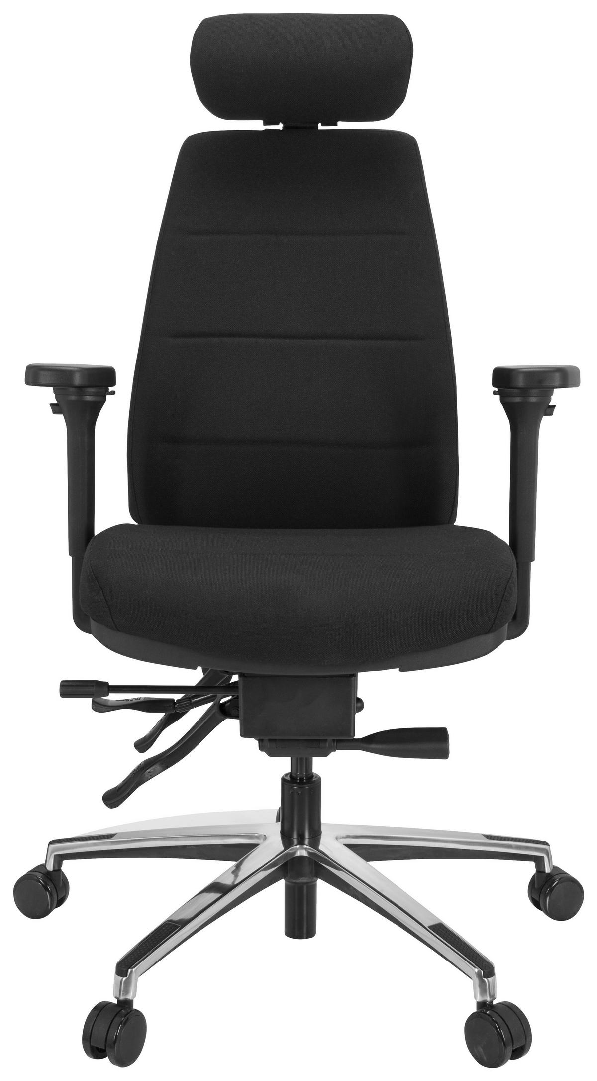 VRTLJIVI STOL tekstil črna  - srebrne barve/črna, Basics, kovina/umetna masa (70/113/56cm) - MID.YOU