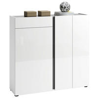 BOTNÍK, bílá, 120/115/34 cm - bílá/černá, Design, kompozitní dřevo/plast (120/115/34cm) - Xora