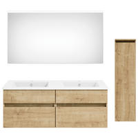 BADEZIMMER  in 150 cm  - Eichefarben/Weiß, KONVENTIONELL, Keramik/Holzwerkstoff (150cm) - Puris