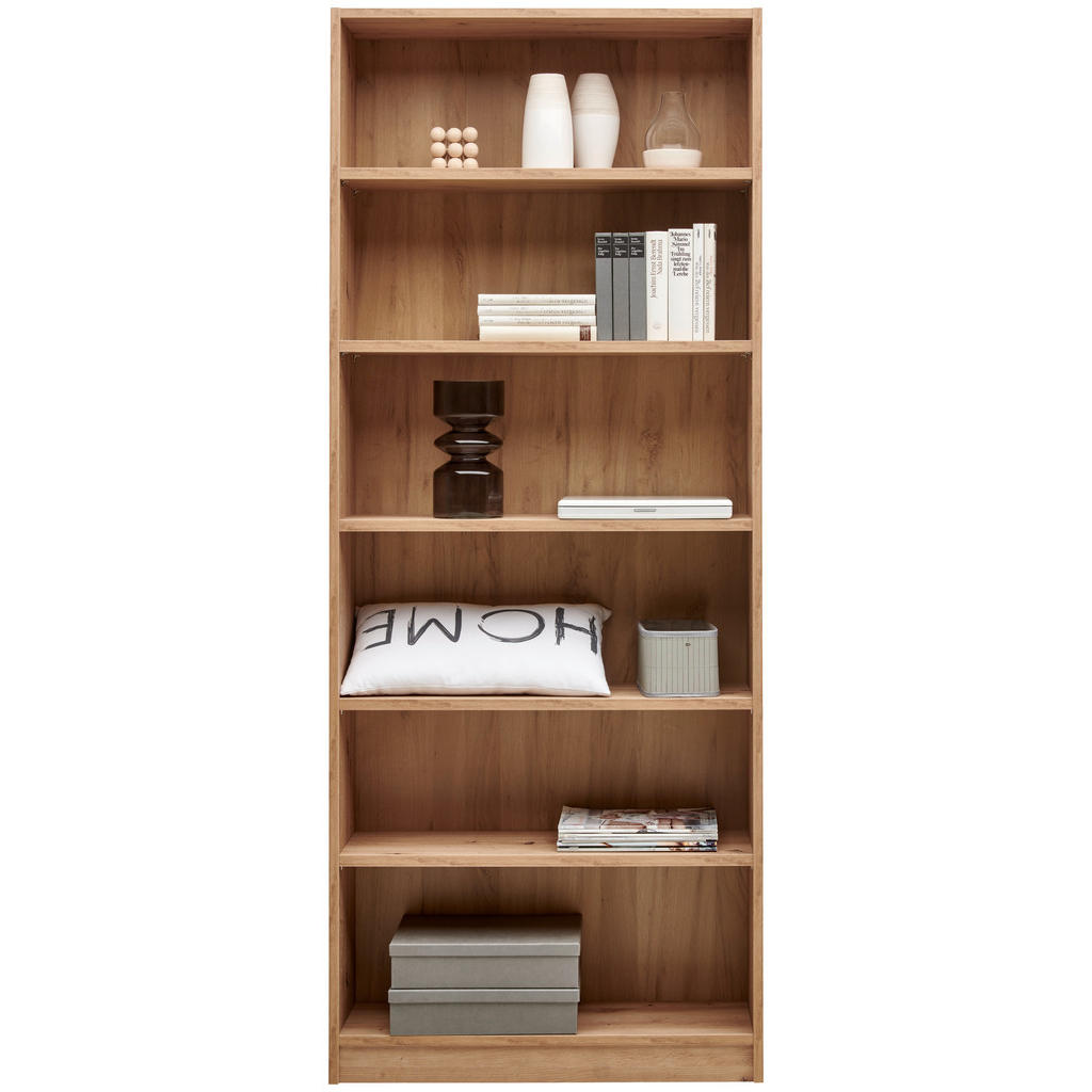Thumbnail - Carryhome Regal, Eiche Artisan, Holzwerkstoff, 5 Fächer, 80x199.2x28 cm, stehend, Wohnzimmer, Regale, Bücherregale