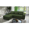 ECKSOFA Grün Struktur, Bouclé  - Schwarz/Grün, Design, Kunststoff/Textil (175/270cm) - MID.YOU
