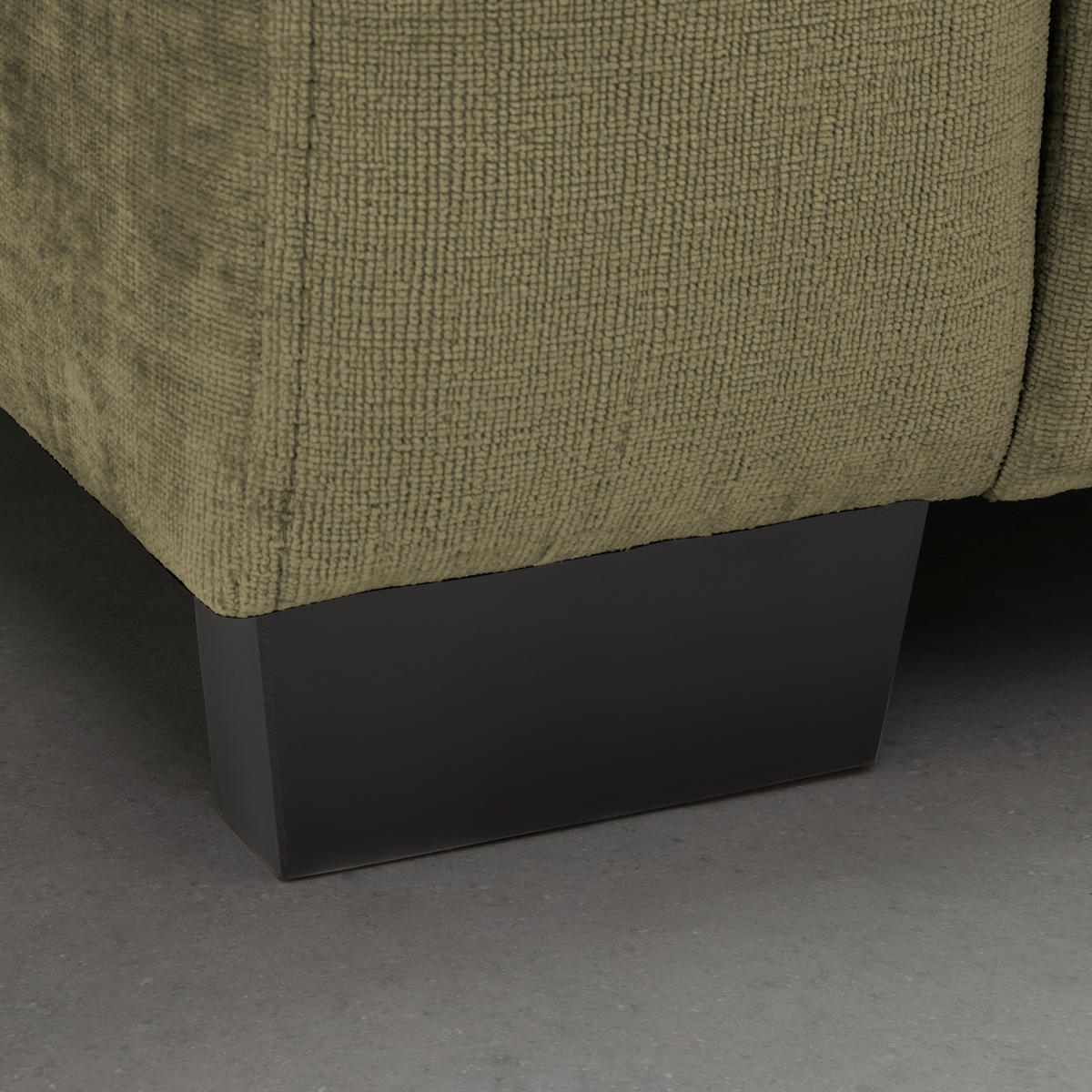 BIG SOFFA i olivgrön  - olivgrön/svart, Modern, trä (246/93/124cm) - MID.YOU