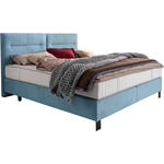 BOXSPRINGBETT 180/220 cm  in Pastellblau  - Pastellblau/Schwarz, KONVENTIONELL, Textil/Metall (180/220cm) - Esposa