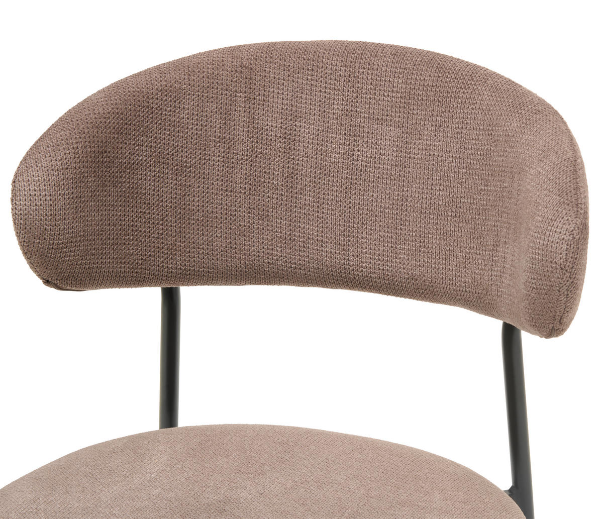 STOLIČKA, 53/80/57 cm - hnedá/čierna, Konventionell, kov/textil (53/80/57cm) - MID.YOU