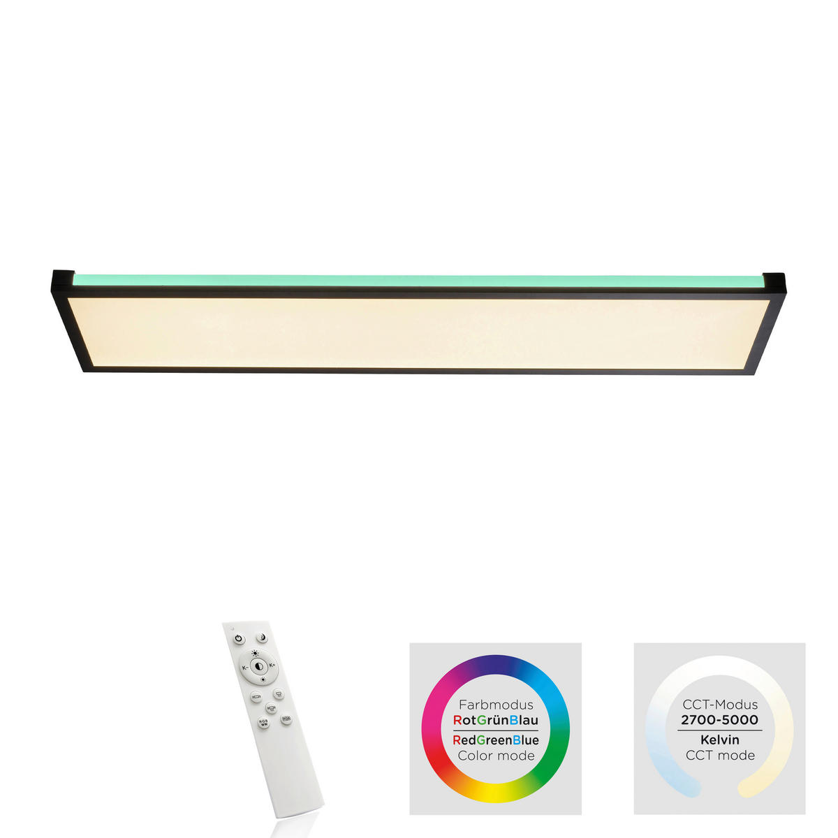 LED-PANEEL 100/25/7,1 cm  - Schwarz, Design, Kunststoff/Metall (100/25/7,1cm)