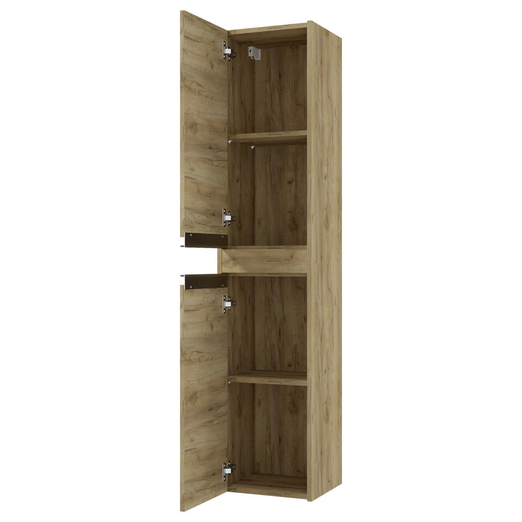 Thumbnail - Mid.you Hochschrank, Eiche, Holzwerkstoff, 2 Fächer, 35x160x30 cm, hängend, Badezimmer, Badezimmerschränke, Hochschränke