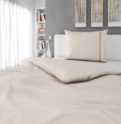 BETTWÄSCHESET Satin 160/210 cm  65 cm/100 cm  - Creme, Natur, Textil (160/210cm) - Bio:Vio