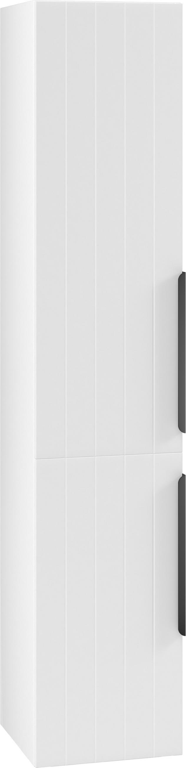 HOCHSCHRANK 38/188/38,8 cm  - Schwarz/Weiß, ROMANTIK / LANDHAUS, Glas/Holzwerkstoff (38/188/38,8cm) - Xora