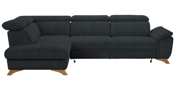 ECKSOFA in Chenille Dunkelgrau  - Eichefarben/Dunkelgrau, MODERN, Holz/Textil (212/287cm) - Valnatura