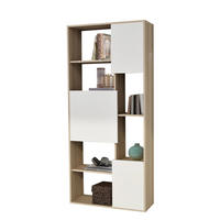 OTVORENA POLICA bela visoki sjaj  - sonoma hrast/bela visoki sjaj, Moderno, pločasti materijal (80/180/29.5cm) - Xora