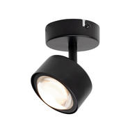 LED-STRAHLER Puk 8/10,8 cm   - Schwarz, Design, Metall (8/10,8cm) - Novel