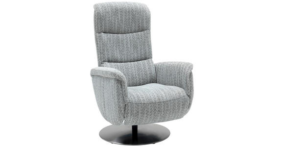RELAXSESSEL Flachgewebe Relaxfunktion, Kopfteilverstellung, Fußteilverstellung, Rücken echt    - Edelstahlfarben/Grau, Design, Textil/Metall (71/112/83cm) - Dieter Knoll