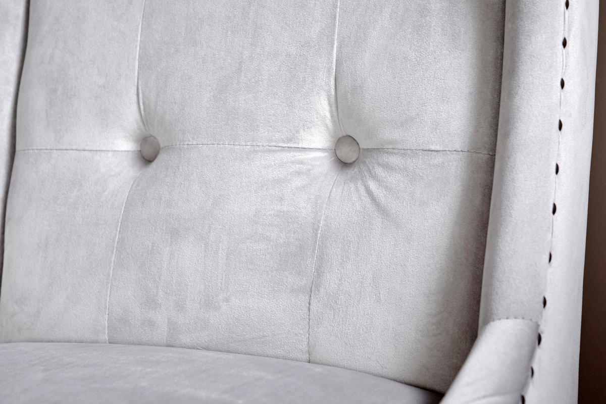 STUHL  in Samt  - Silberfarben/Schwarz, Modern, Holz/Textil (57/64/99cm) - Livetastic