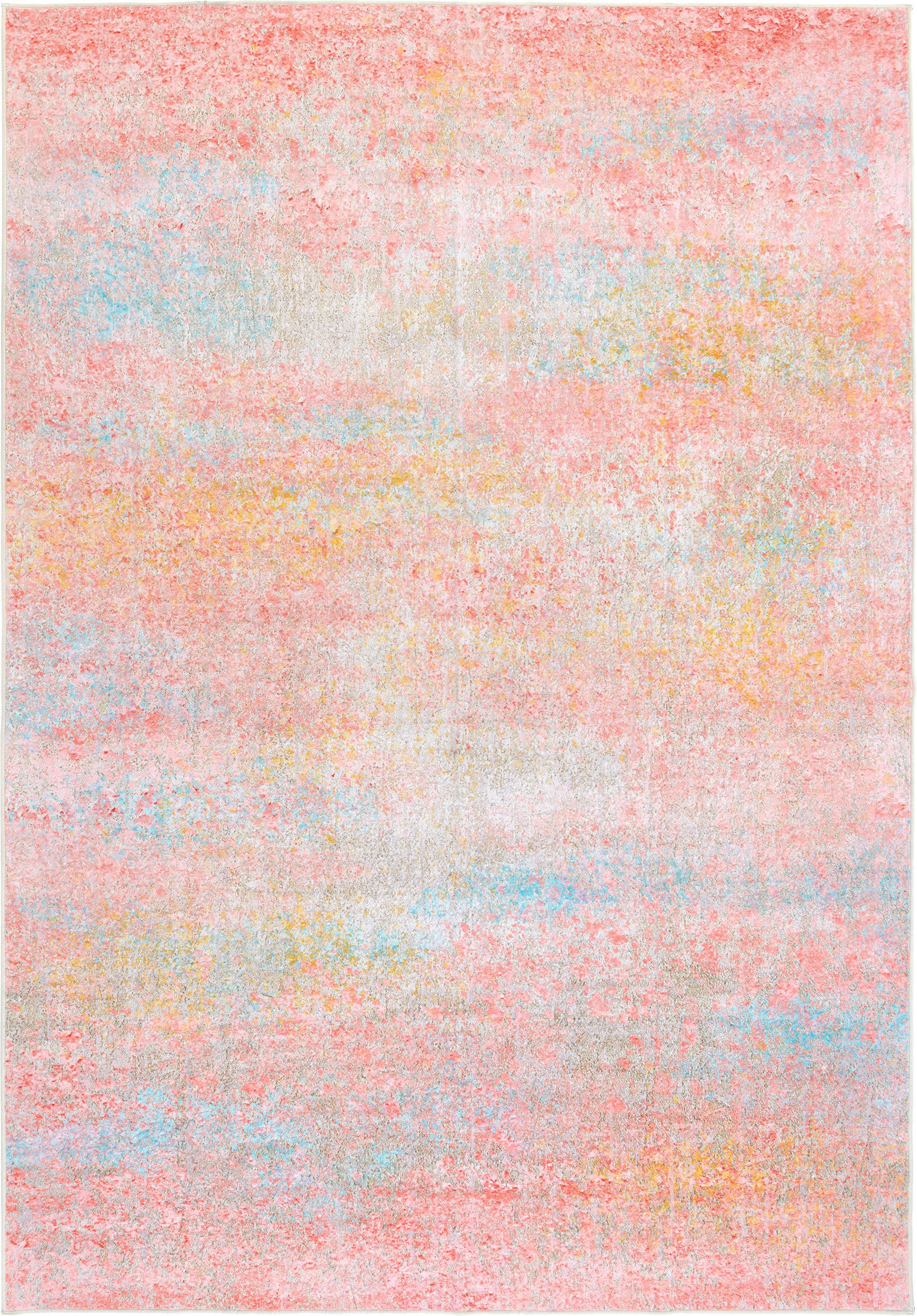VINTAGE-TEPPICH 200/290 cm ONDEA FIORITH Rosa, Türkis, Dunkelgelb  - Türkis/Dunkelgelb, Design, Kunststoff/Textil (200/290cm) - Lindorug