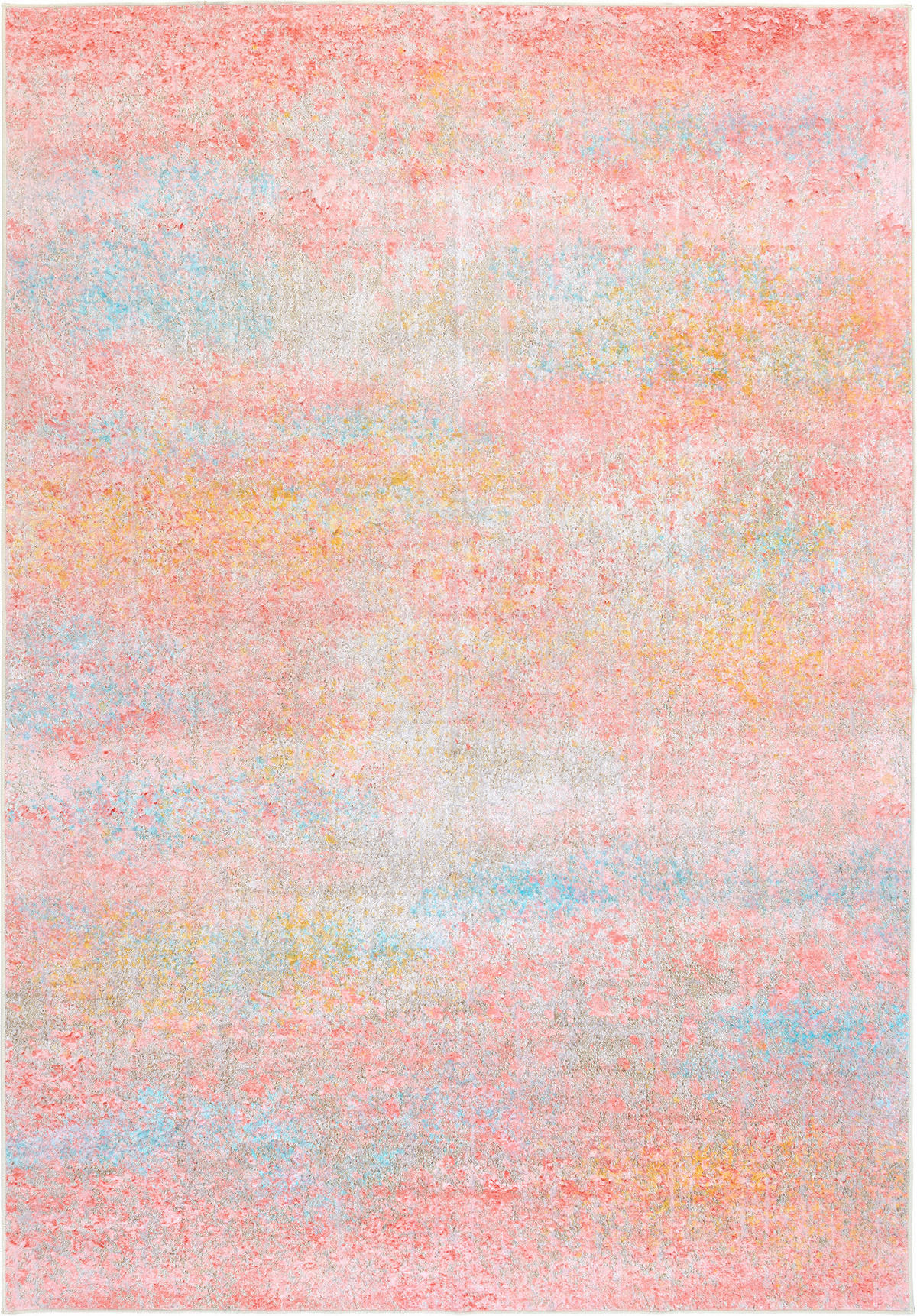 VINTAGE-TEPPICH 200/290 cm ONDEA FIORITH Rosa, Türkis, Dunkelgelb  - Türkis/Dunkelgelb, Design, Kunststoff/Textil (200/290cm) - Lindorug
