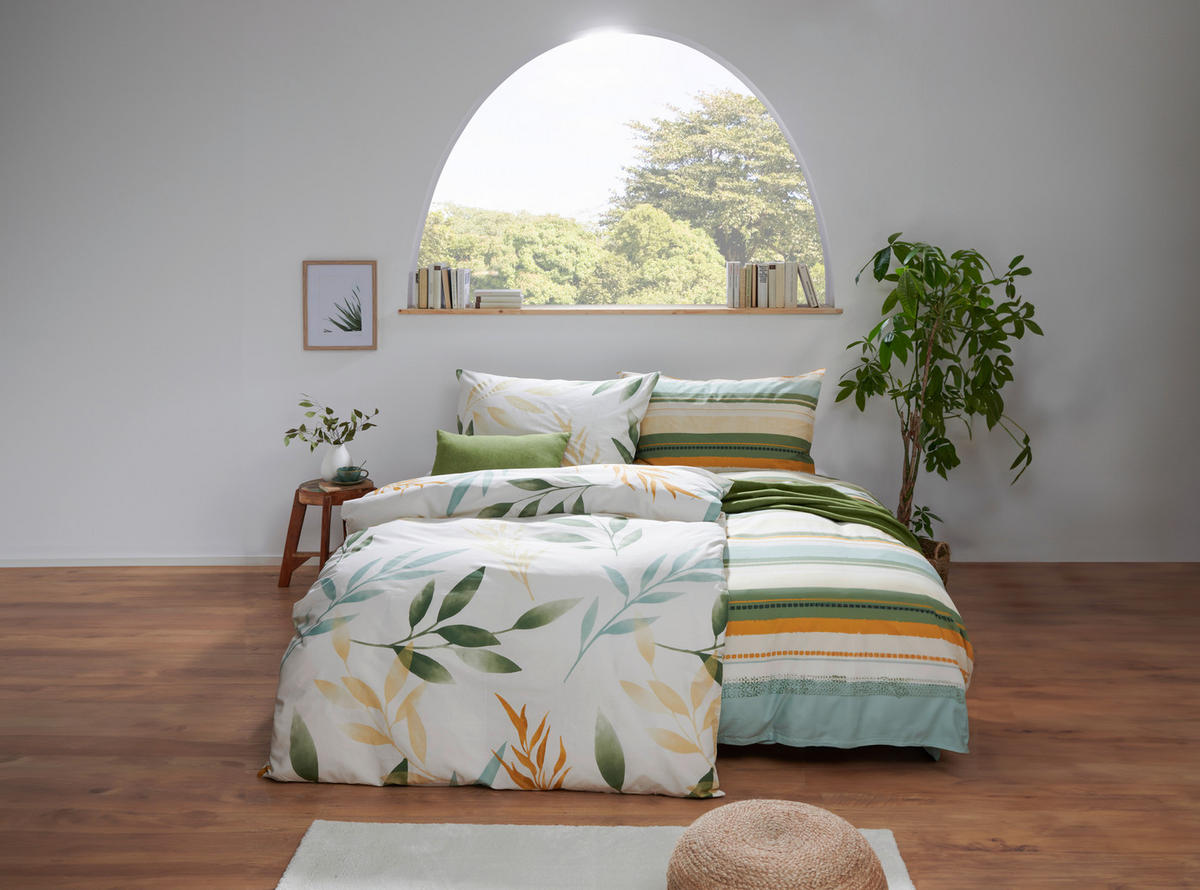 POSTEĽNÁ BIELIZEŇ, renforcé, zelená, 140/200 cm - zelená, Basics, textil (140/200cm) - Esposa