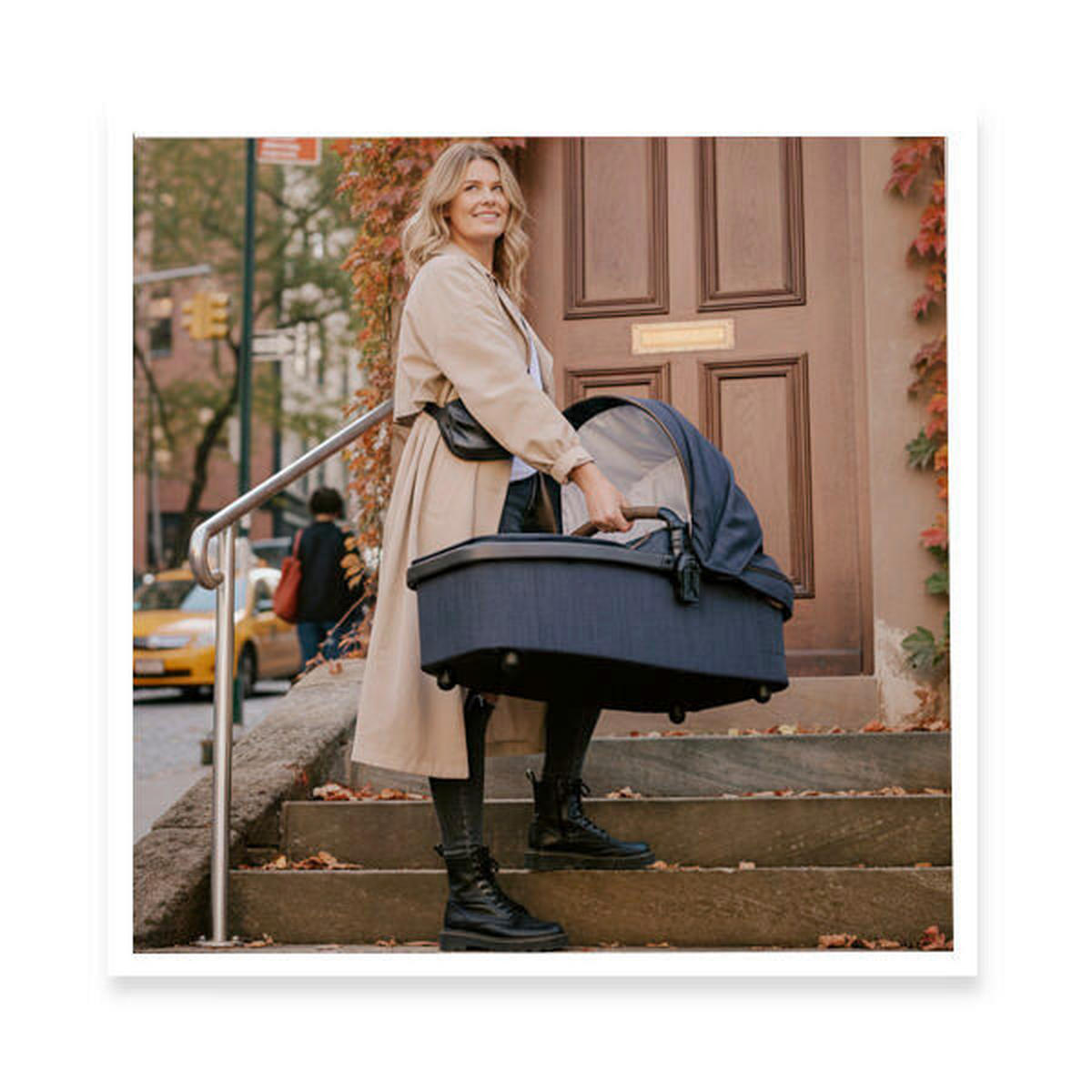 KOMBIKINDERWAGEN  FX4 Swing Set mit Handbremse  Mokka  - Beige/Schwarz, Basics, Textil (100/55/130cm) - Gesslein