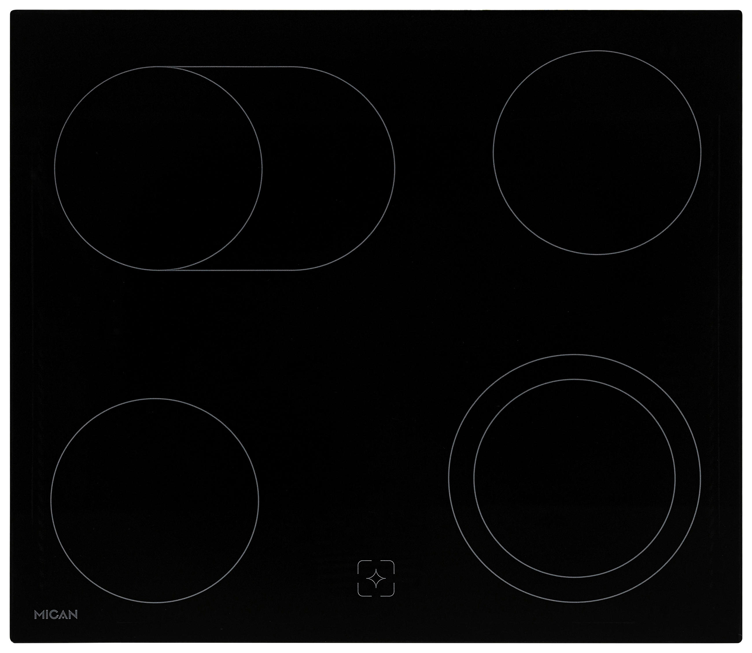 HERDSET HSHDB73S  - Schwarz, Basics, Glas/Metall (60/60,5/31,5cm) - Mican