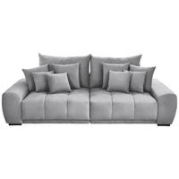 BIG SOFFA i tunn manchester ljusgrå  - ljusgrå/svart, Klassisk, trä/textil (280/67/120cm) - MID.YOU