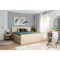 BOXSPRINGBETT 180/200 cm  in Beige  - Beige, MODERN, Textil (180/200cm) - MID.YOU