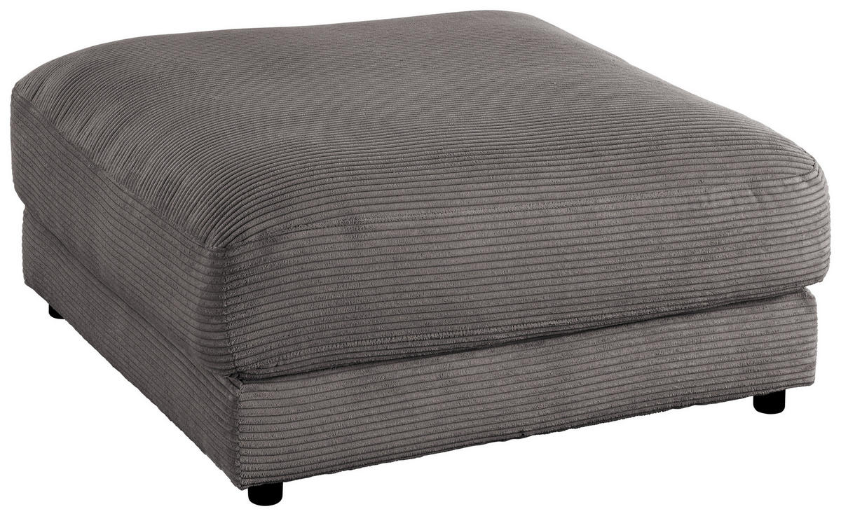 HOCKER in Textil Grau  - Schwarz/Grau, Design, Kunststoff/Textil (100/86/100cm) - Pure Home Lifestyle