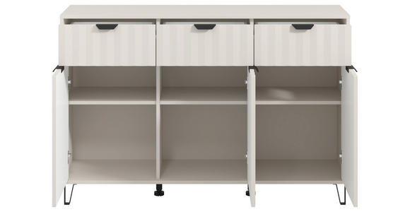 SIDEBOARD in 138/90,5/40 cm - Kaschmir/Schwarz, Basics, Holzwerkstoff/Metall (138/90,5/40cm) - Carryhome