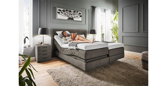 BOXSPRINGBETT 160/200 cm  in Taupe  - Taupe, KONVENTIONELL, Holz/Textil (160/200cm) - Dieter Knoll