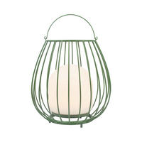 AKKU-TISCHLEUCHTE Jim 28/30 cm  - Weiß/Grün, Design, Kunststoff/Metall (28/30cm) - Nordlux