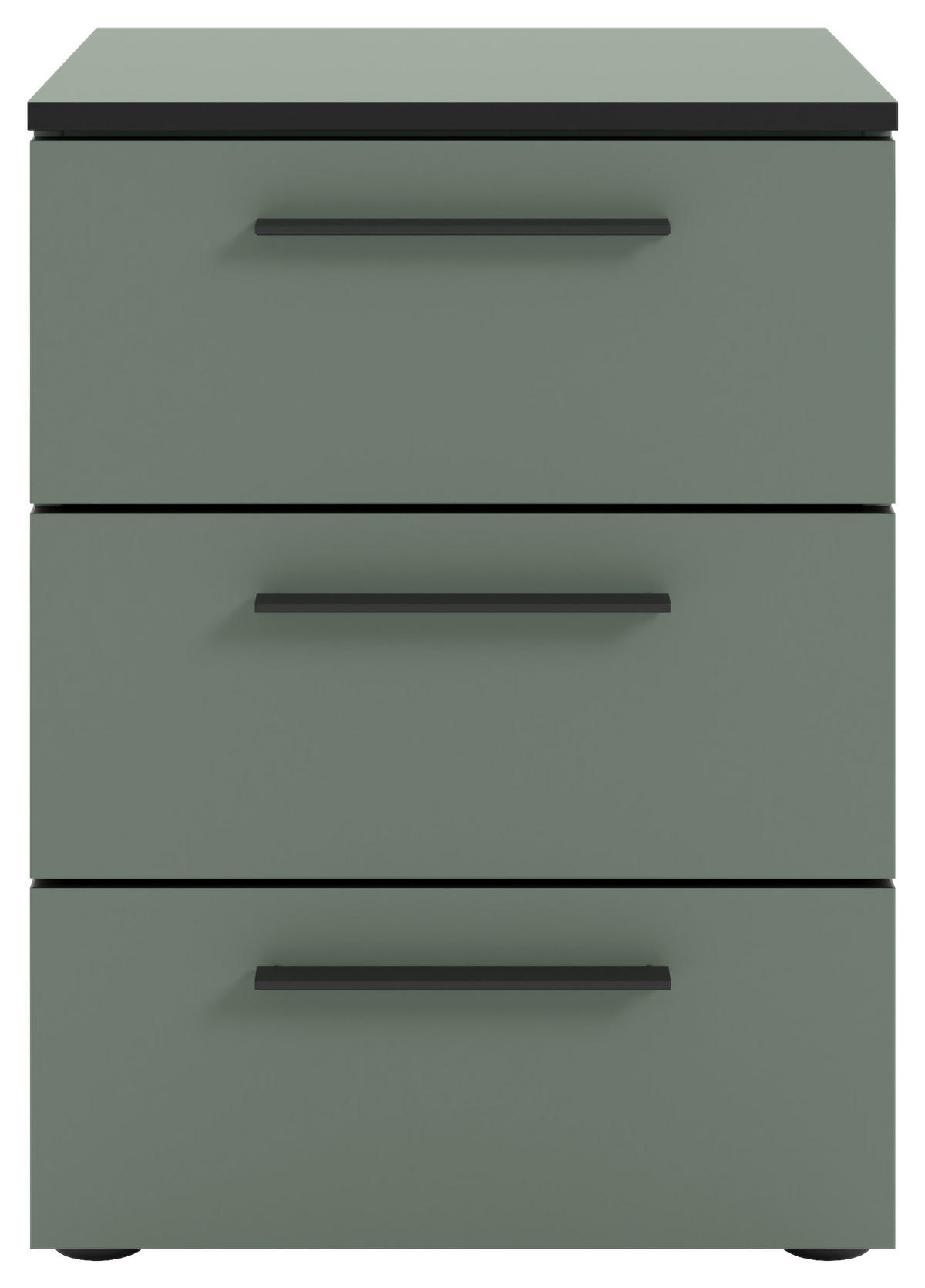 NACHTSCHRANK 45/61,4/40 cm  - Schilfgrün/Schwarz, MODERN, Holzwerkstoff/Kunststoff (45/61,4/40cm)