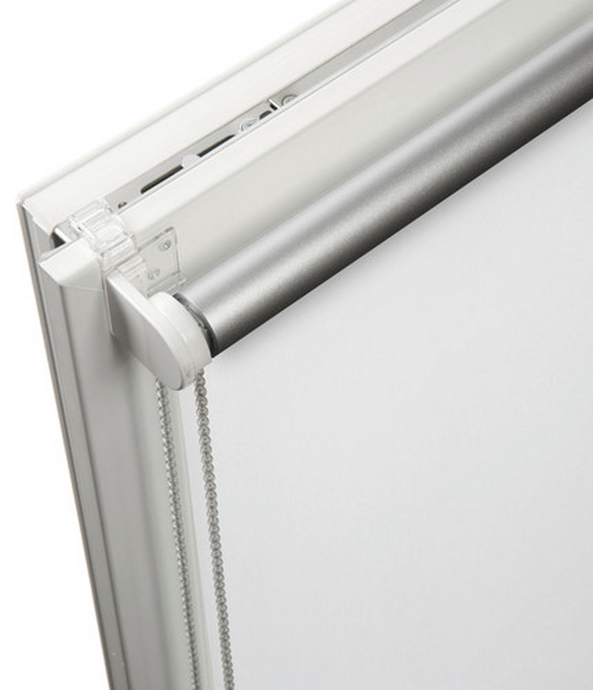 VERDUNKELUNGSROLLO  black-out (lichtundurchlässig)  75/150 cm    - Weiß, Basics, Textil (75/150cm) - Gardinia