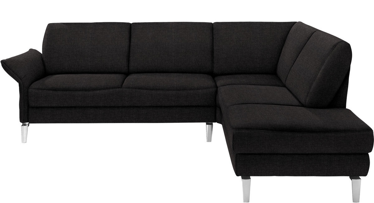 ROHOVÁ SEDAČKA, textil, tmavě hnědá - tmavě hnědá/barvy hliníku, Konvenční, kov/textil (246/187cm) - Ada Austria