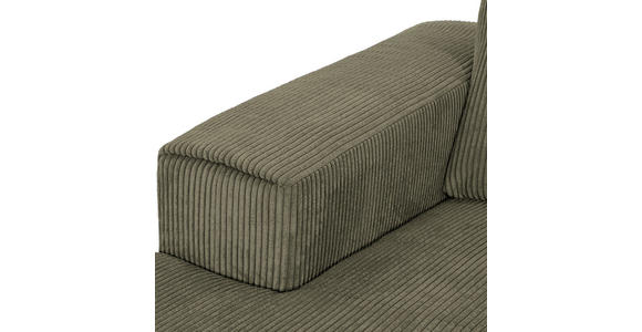 ECKSOFA Dunkelgrün Cord  - Dunkelgrün/Schwarz, KONVENTIONELL, Textil/Metall (170/285cm) - Carryhome