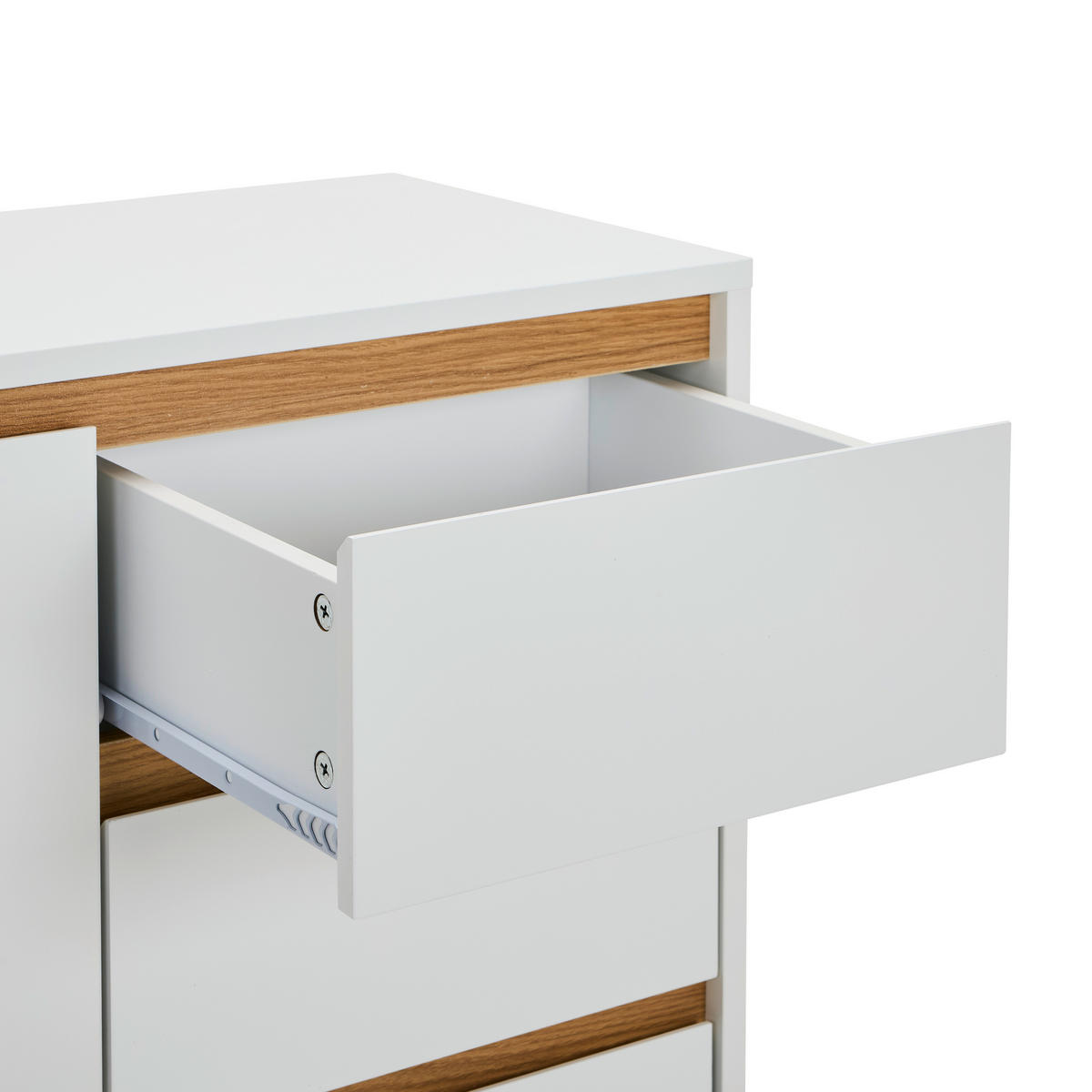 KOMMODE  in 97/80/34 cm  - Weiß/Naturfarben, Design, Holz/Holzwerkstoff (97/80/34cm) - MID.YOU