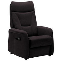 FERNSEHSESSEL in Mikrofaser Dunkelbraun  - Dunkelbraun/Schwarz, Konventionell, Textil (78/108/90cm) - Valdera
