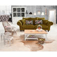 MEGASOFA in Samt Grün  - Dunkelbraun/Grün, Design, Holz/Textil (273/85/110cm) - Ambia Home