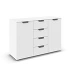 KOMMODE  in 120/81/42 cm  - Dunkelgrau/Weiß, Design, Holzwerkstoff/Metall (120/81/42cm) - Xora