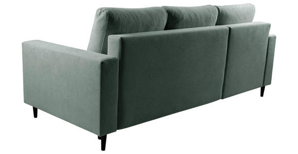 ECKSOFA  in Struktur Dunkelgrün  - Dunkelgrün/Schwarz, MODERN, Holz/Kunststoff (145/230cm) - Carryhome