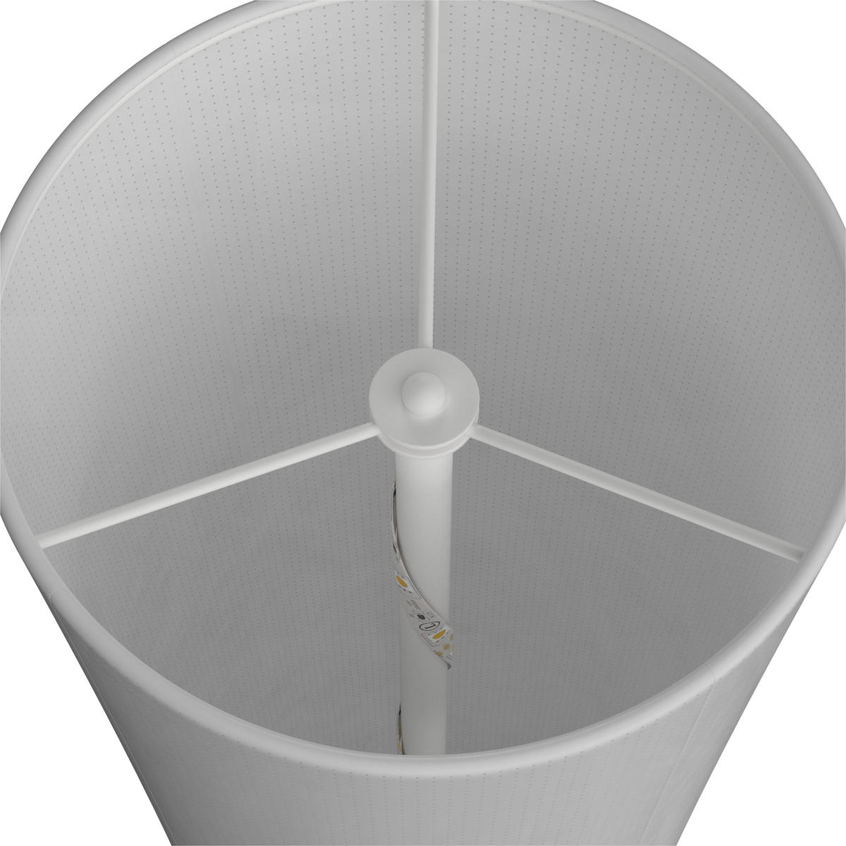 STOJACIA LED LAMPA, 23/158 cm  - biela, Basics, kov/textil (23/158cm) - Novel