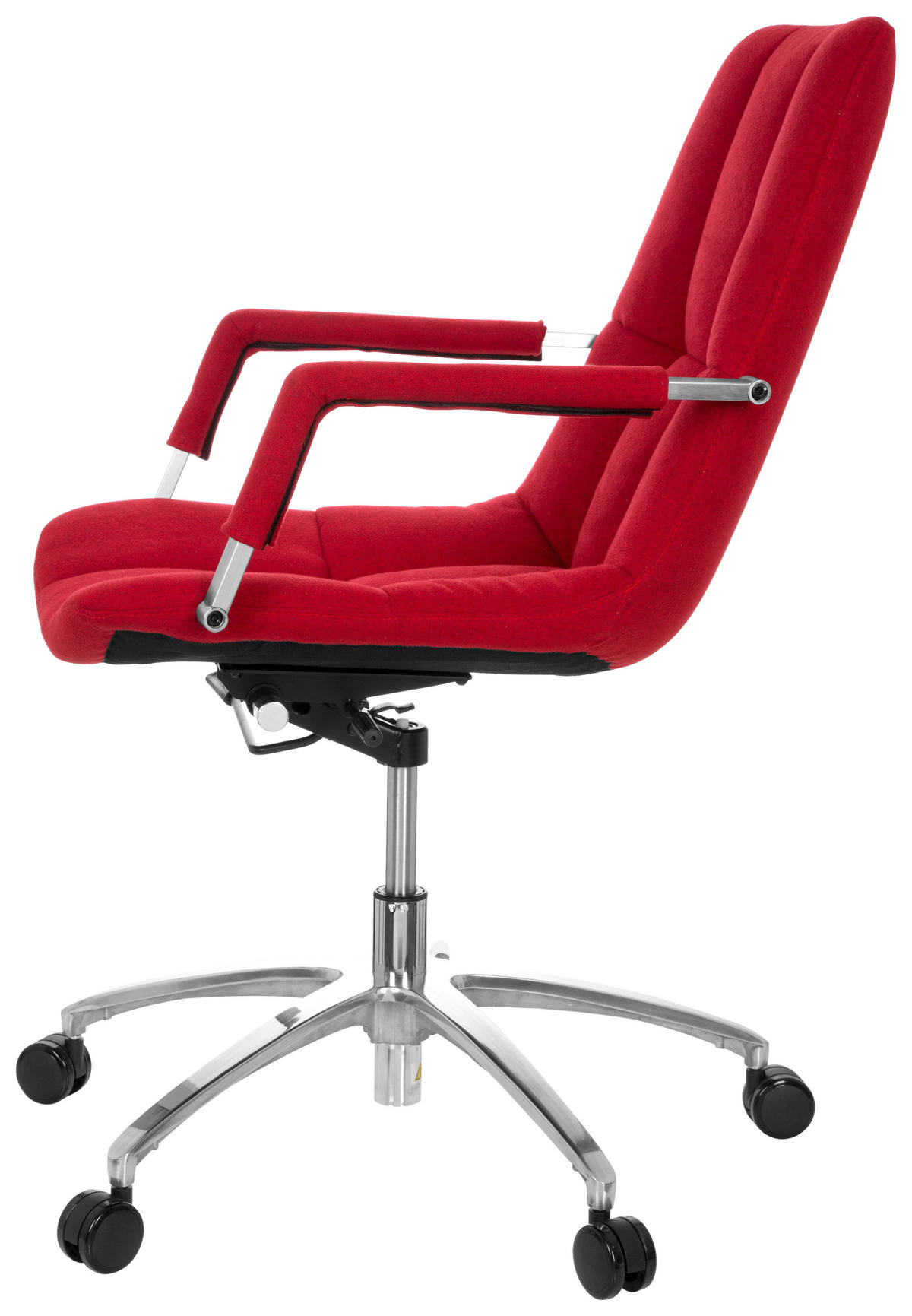 OTOČNÁ ŽIDLE, plochá tkanina, červená, barvy stříbra - barvy stříbra/červená, Moderní, kov/textil (58/102/60cm) - MID.YOU