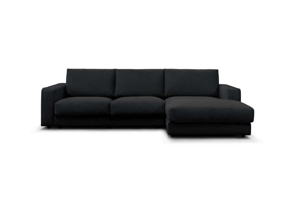 ECKSOFA VIGO Schwarz  - Schwarz, Design, Textil (303/172cm) - MID.YOU