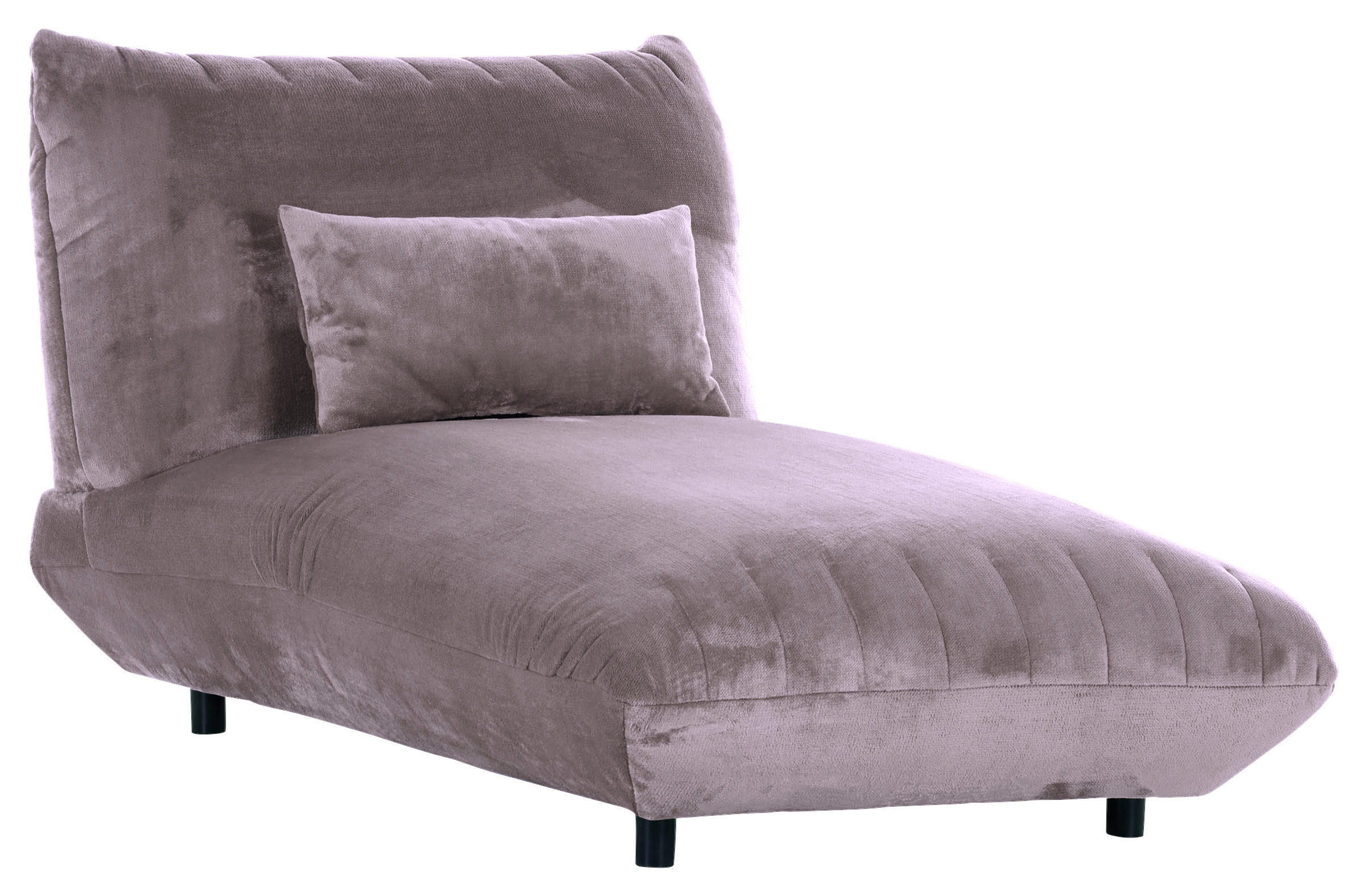 LIGGFÅTÖLJ i plysch grå  - svart/grå, Klassisk, textil/plast (100/86/166cm) - MID.YOU