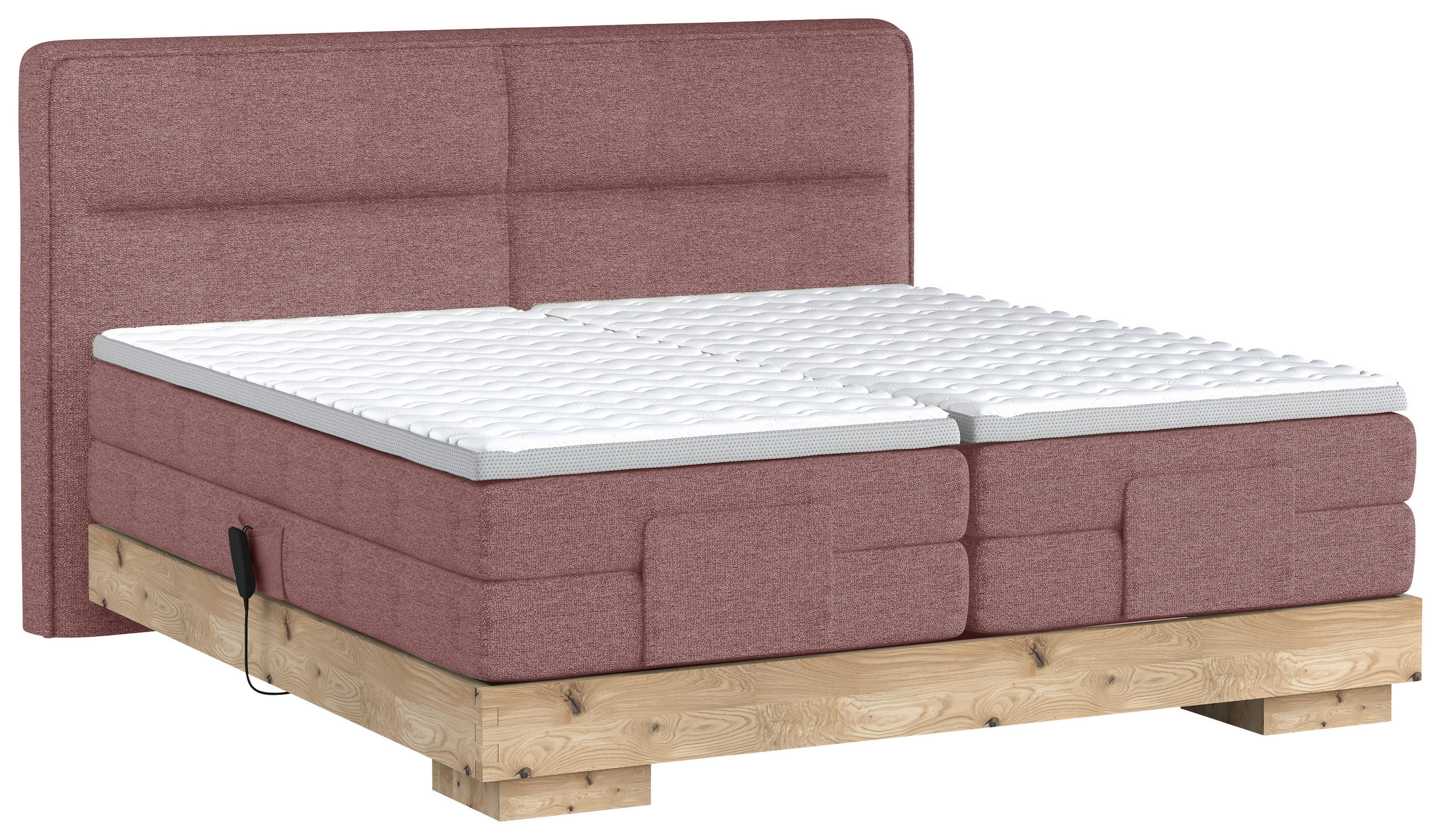 BOXSPRINGBETT 180/200 cm  in Braun, Eichefarben  - Eichefarben/Braun, Natur, Holz/Holzwerkstoff (180/200cm) - Valnatura